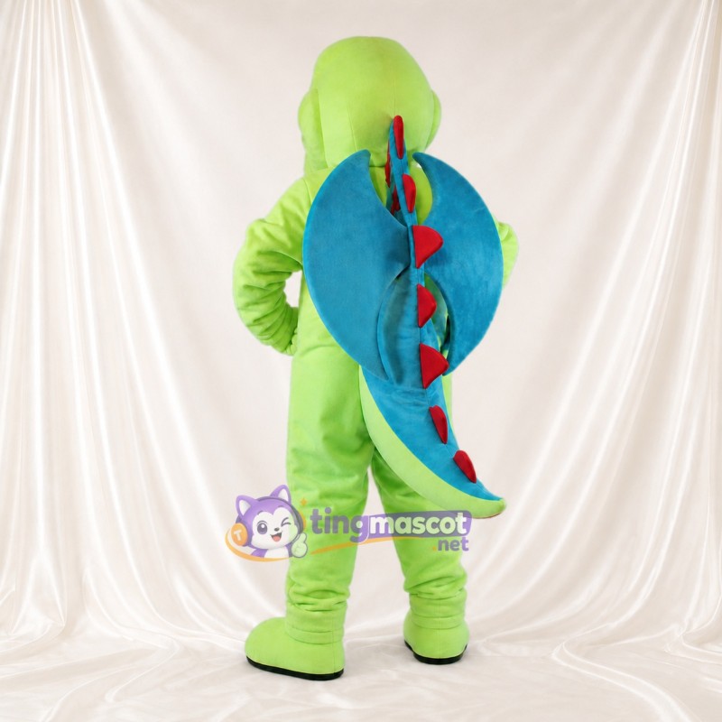 Dinosaure Bleu Citron Costume de mascotte intégral pour adultes Musées