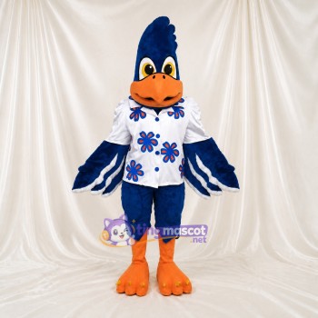 Costume de mascotte geai bleu intégral pour adultes – événements scolaires