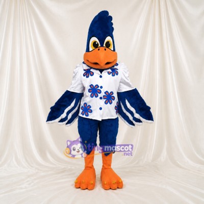 Costume de mascotte geai bleu intégral pour adultes – événements scolaires