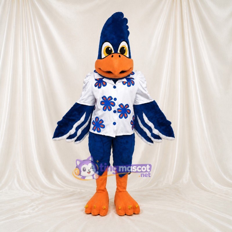 Costume de mascotte geai bleu intégral pour adultes – événements scolaires