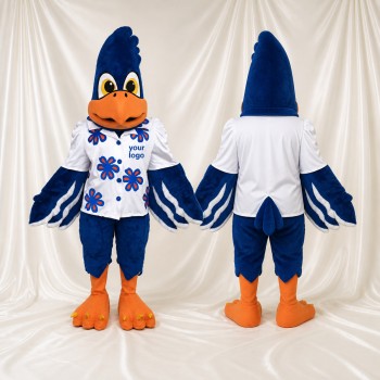 Costume de mascotte geai bleu intégral pour adultes – événements scolaires