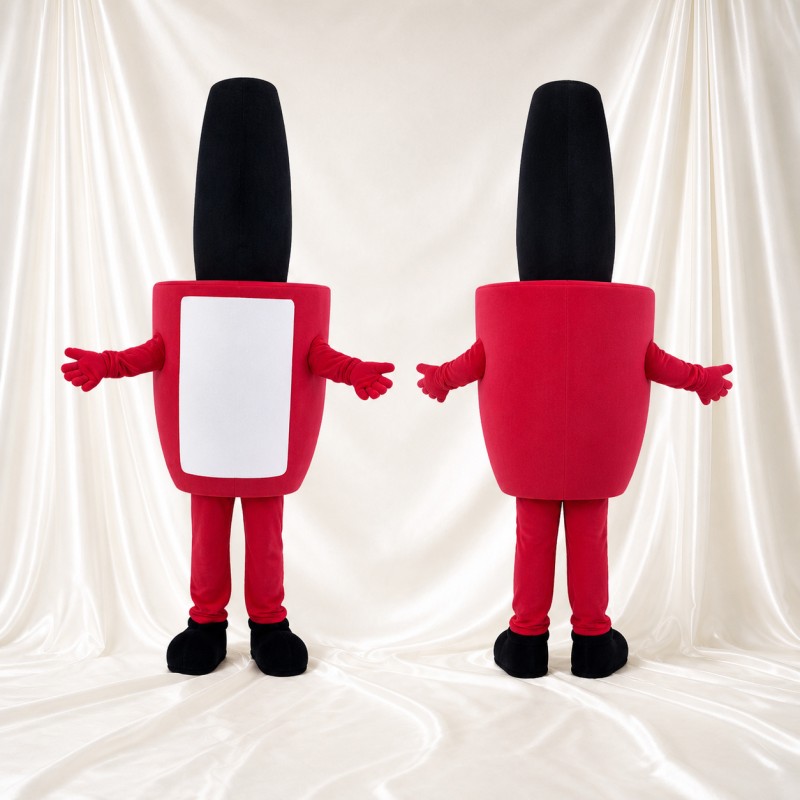 Red Lipstick Mascot Costume Full Body for Adults Promotions