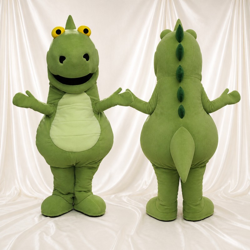Dinosaure au Ventre Arrondi Costume de mascotte intégral pour adultes Musées