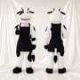 Black Apron Cow Mascot Costume Full Body for Adults Food Events