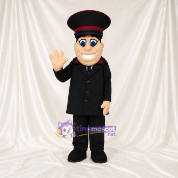 Conducteur de train Costume de mascotte intégral pour adultes Musées