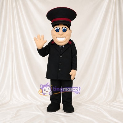 Train Conductor Mascot Costume Full Body for Adults Museums