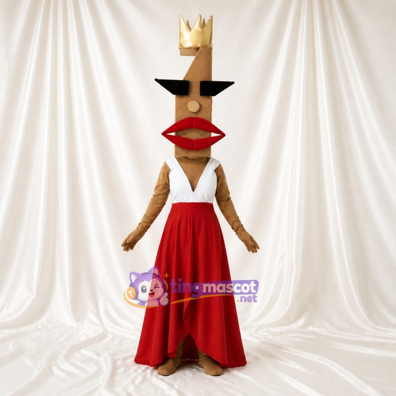 Fashion Queen Mascot Costume Full Body for Adults Stage Events