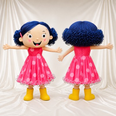 Young Girl Mascot Costume Full Body for Adults School Events