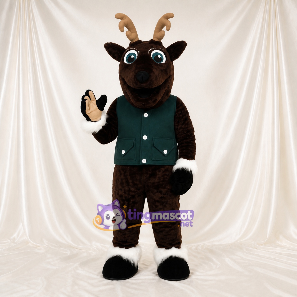 Reindeer Mascot Costume Full Body for Adults School Events Reindeer Mascot Costume Full Body for Adults School Events