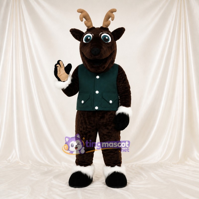 Reindeer Mascot Costume Full Body for Adults School Events