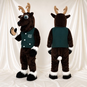 Reindeer Mascot Costume Full Body for Adults School Events