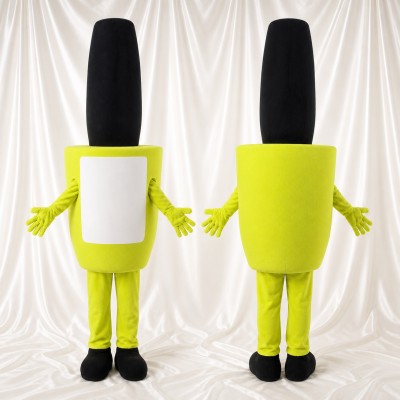 Lime Black Lipstick Mascot Costume Full Body for Adults Promotions