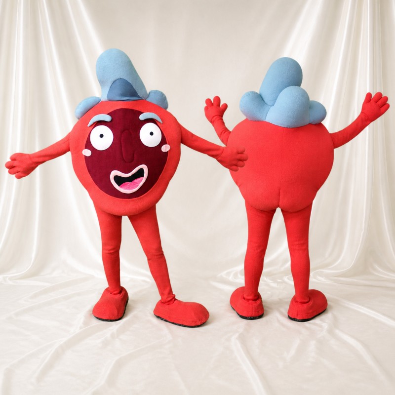 Heart Mascot Costume Full Body for Adults Health Events