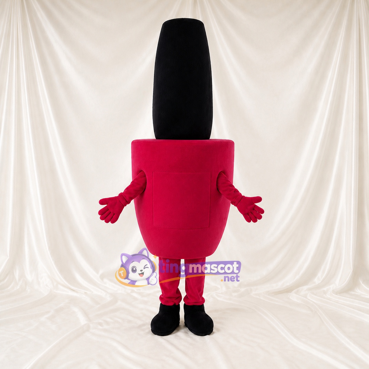 Pink Lipstick Mascot Costume Full Body for Adults Promotions Pink Lipstick Mascot Costume Full Body for Adults Promotions