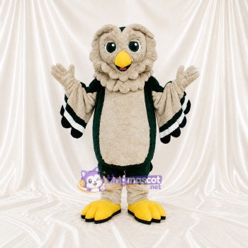 Hibou à plumes en couches Costume de mascotte intégral pour adultes Événements scolaires