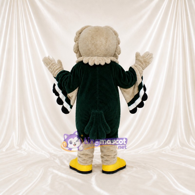 Hibou à plumes en couches Costume de mascotte intégral pour adultes Événements scolaires