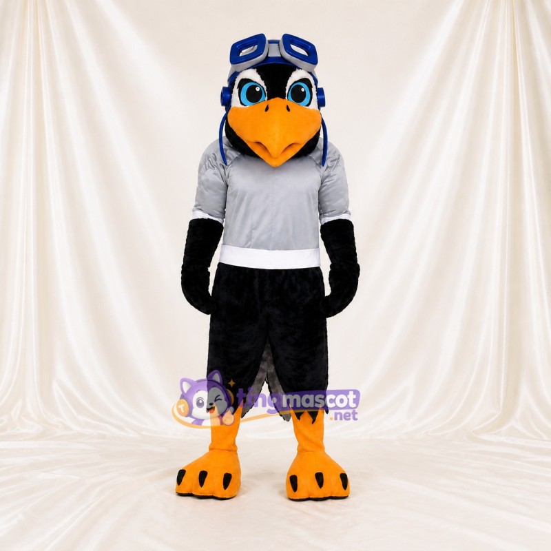 Black Bird Mascot Costume Full Body for Adults School Events