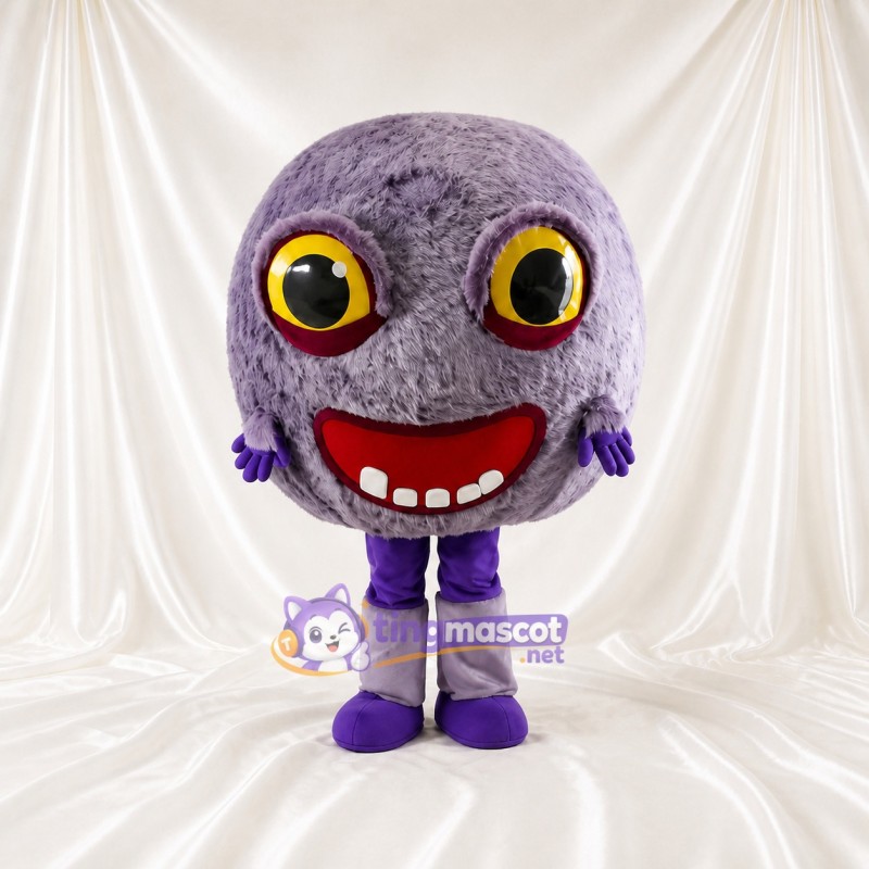 Round Monster Mascot Costume Full Body for Adults School Events