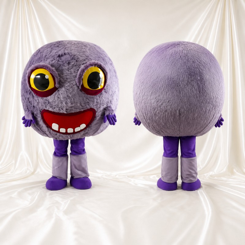 Round Monster Mascot Costume Full Body for Adults School Events