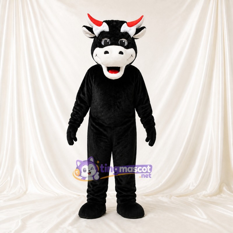 Taureau à bout rouge Costume de mascotte intégral pour adultes Événements sportifs