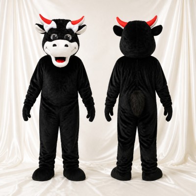 Taureau à bout rouge Costume de mascotte intégral pour adultes Événements sportifs