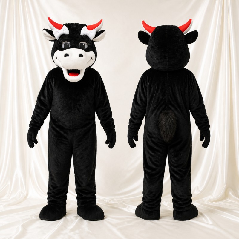 Taureau à bout rouge Costume de mascotte intégral pour adultes Événements sportifs