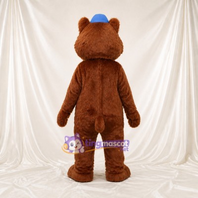 Blue Baseball Bear Mascot Costume Full Body for Adults Sports Events