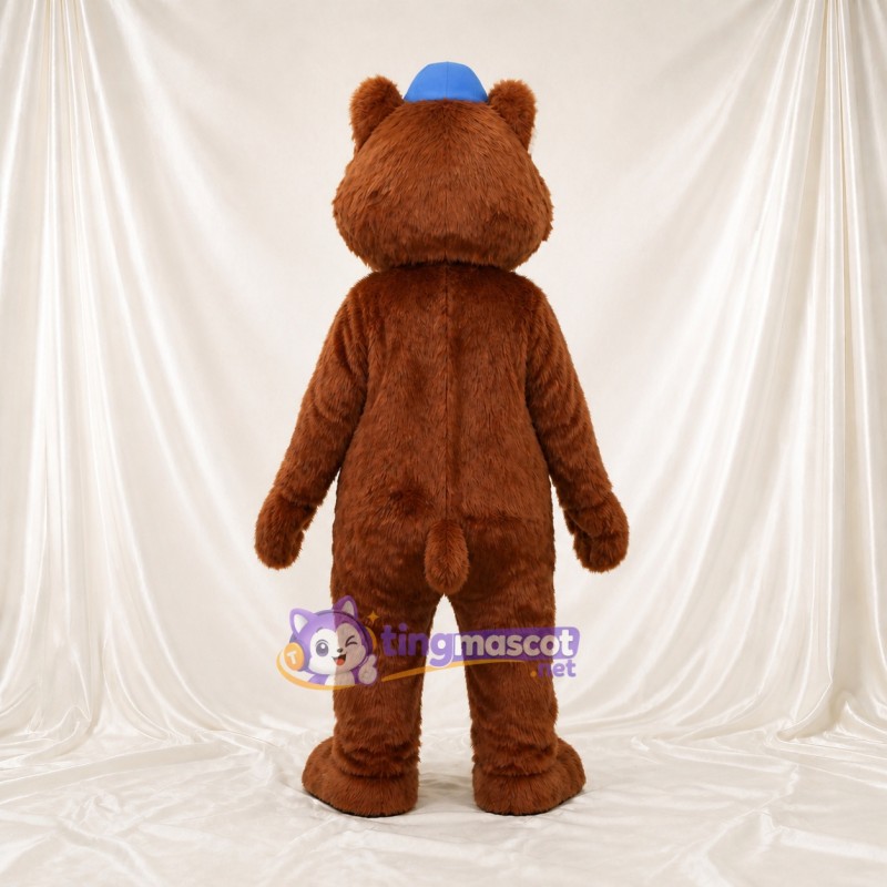 Blue Baseball Bear Mascot Costume Full Body for Adults Sports Events