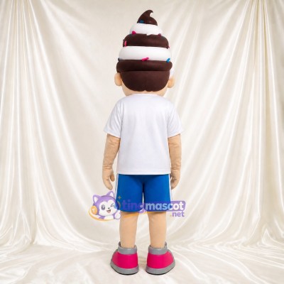 Ice Cream Fan Mascot Costume Full Body for Adults Events