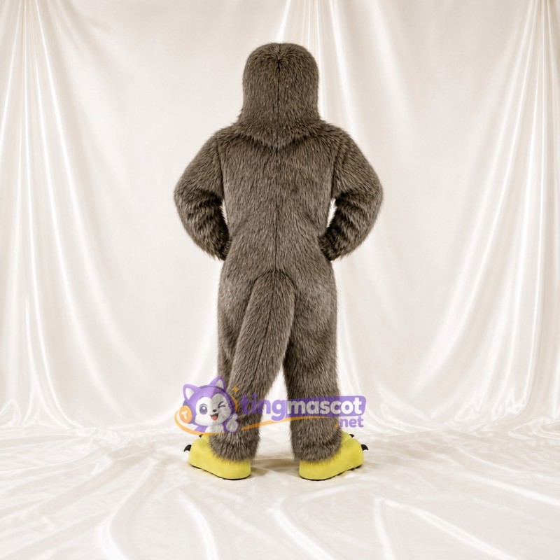 Gray Bird Mascot Costume Full Body for Adults School Events