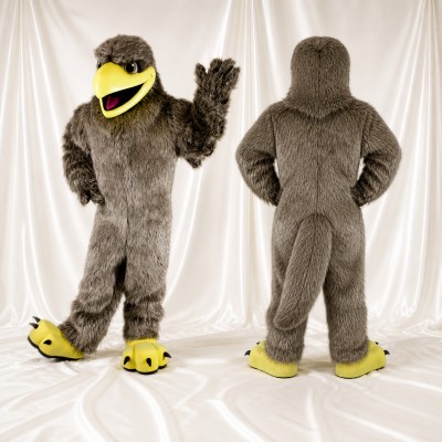 Gray Bird Mascot Costume Full Body for Adults School Events