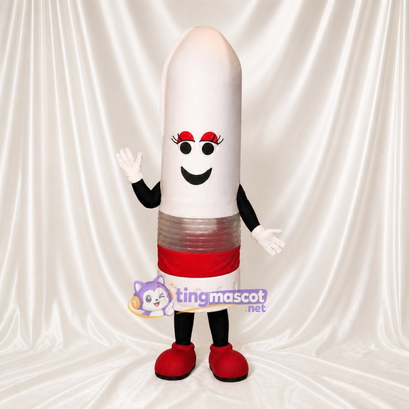 White Marker Pen Mascot Costume Full Body for Adults School Events