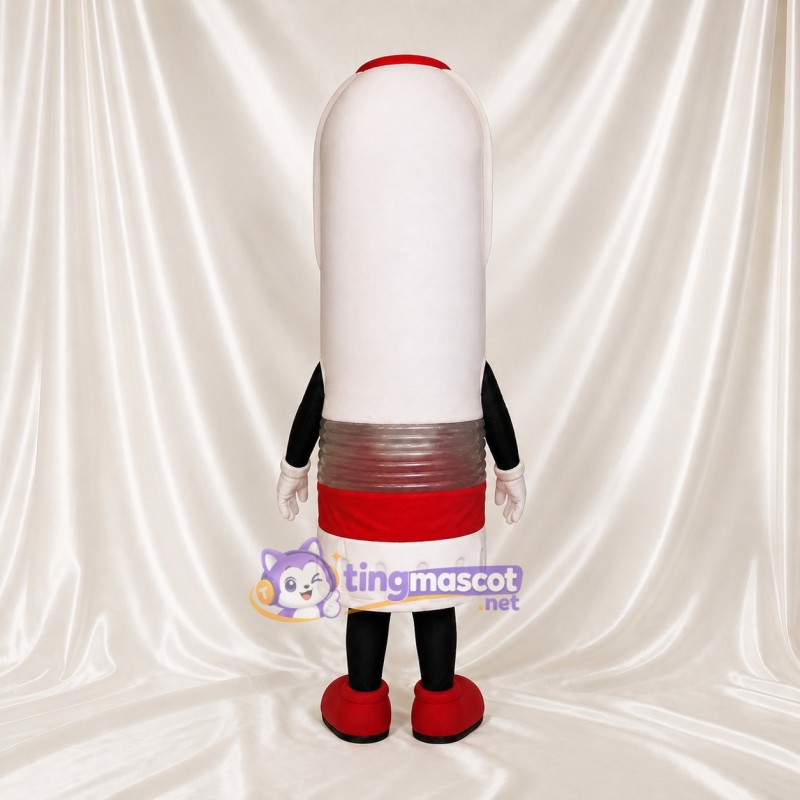 White Marker Pen Mascot Costume Full Body for Adults School Events