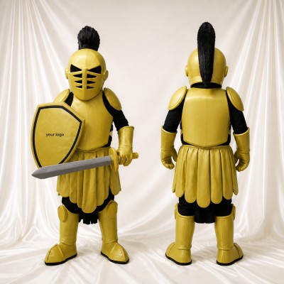Shield Sword Ancient Warrior Mascot Costume Full Body for Adults Museums