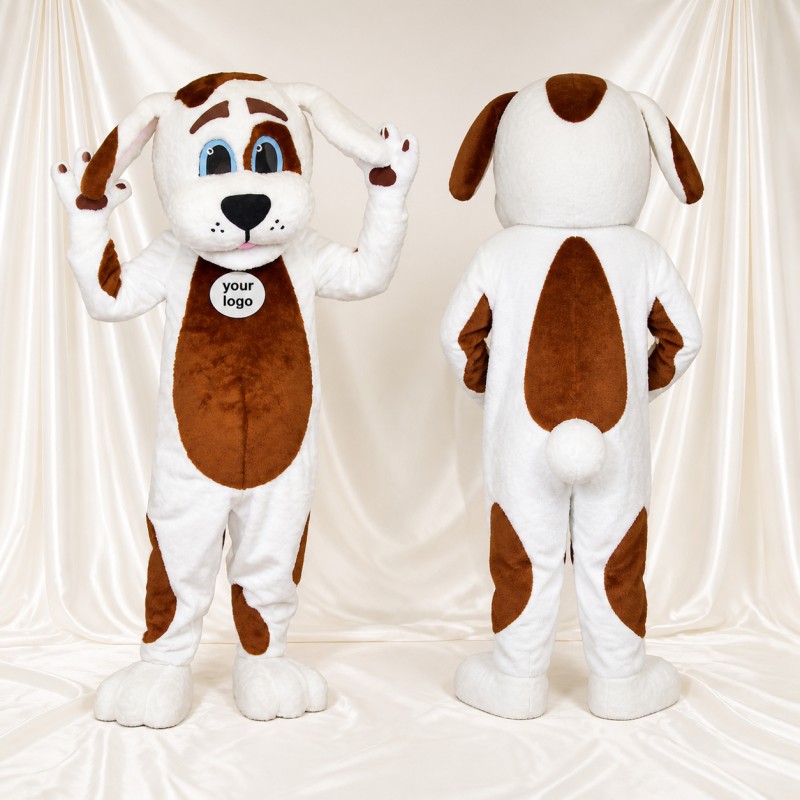 Spotted Coat Dog Mascot Costume Full Body for Adults School Events