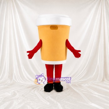 Orange Drink Cup Mascot Costume Full Body for Adults Food Events