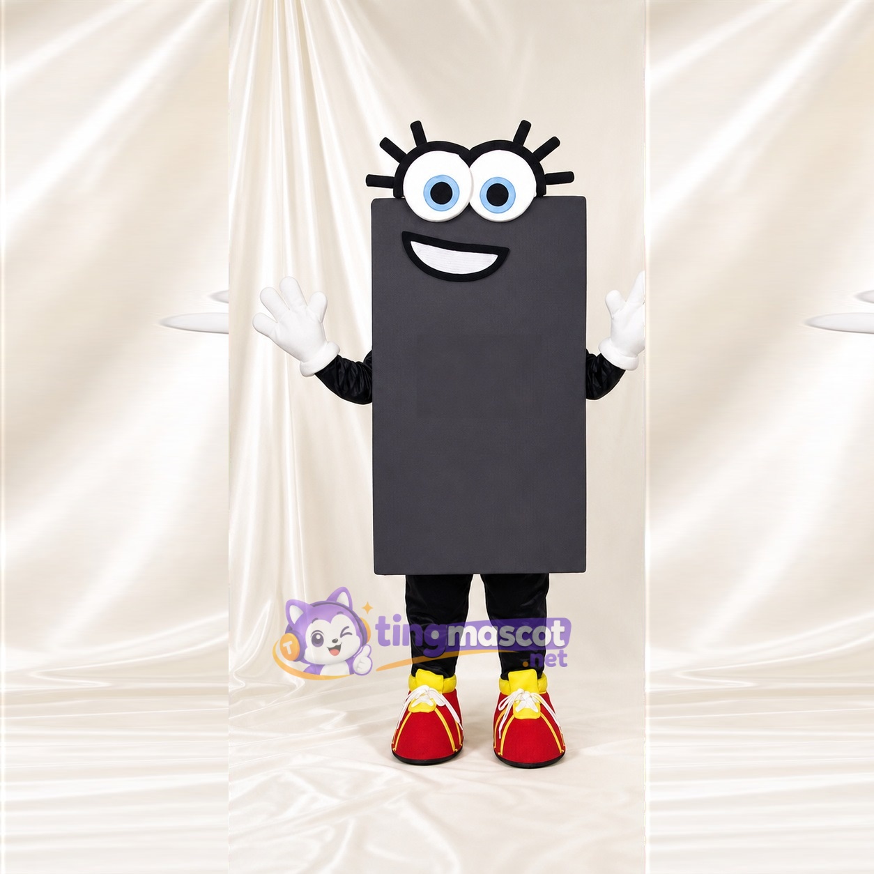 Rectangle Character Mascot Costume Full Body for Adults Tech Events Rectangle Character Mascot Costume Full Body for Adults Tech Events