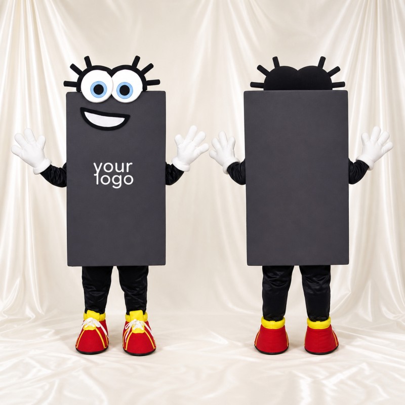 Rectangle Character Mascot Costume Full Body for Adults Tech Events