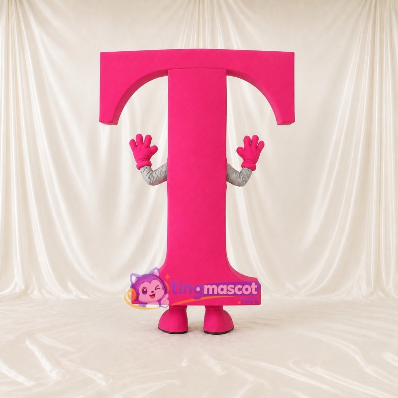 Letter T Character Mascot Costume Full Body for Adults School Events