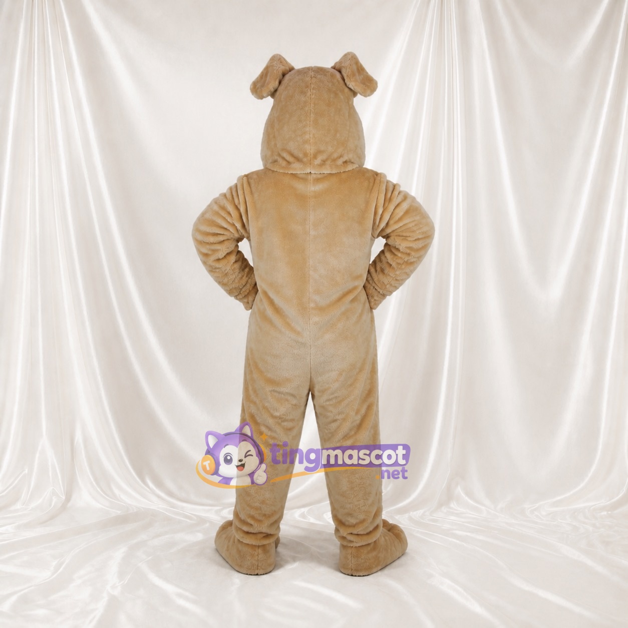 Bouledogue fauve Costume de mascotte intégral pour adultes Événements sportifs Bouledogue fauve Costume de mascotte intégral pour adultes Événements sportifs