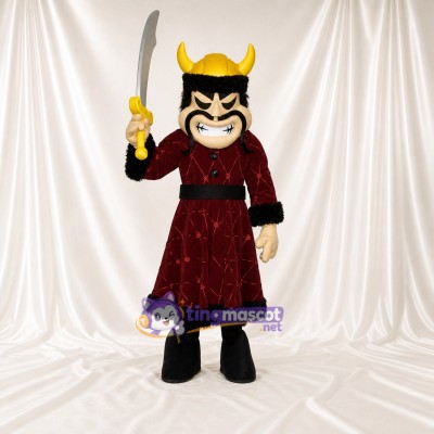 Burgundy King Mascot Costume Full Body for Adults Stage Events