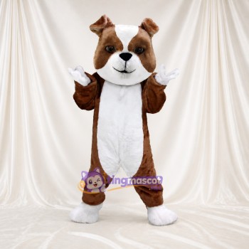 Bouledogue brun Costume de mascotte intégral pour adultes Événements sportifs