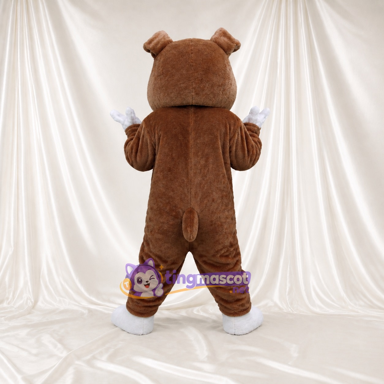 Bouledogue brun Costume de mascotte intégral pour adultes Événements sportifs Bouledogue brun Costume de mascotte intégral pour adultes Événements sportifs