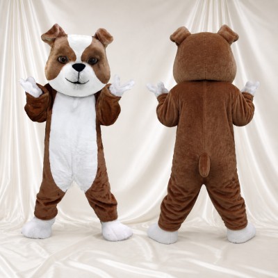 Bouledogue brun Costume de mascotte intégral pour adultes Événements sportifs