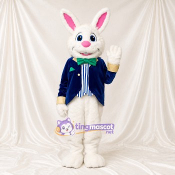Lapin Blanc Costume de mascotte intégral pour adultes Événements de scène