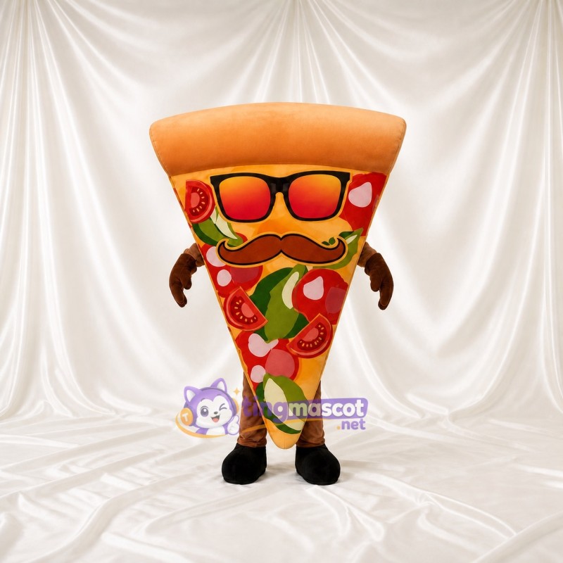 Orange Pizza Slice Mascot Costume Full Body for Adults Food Events