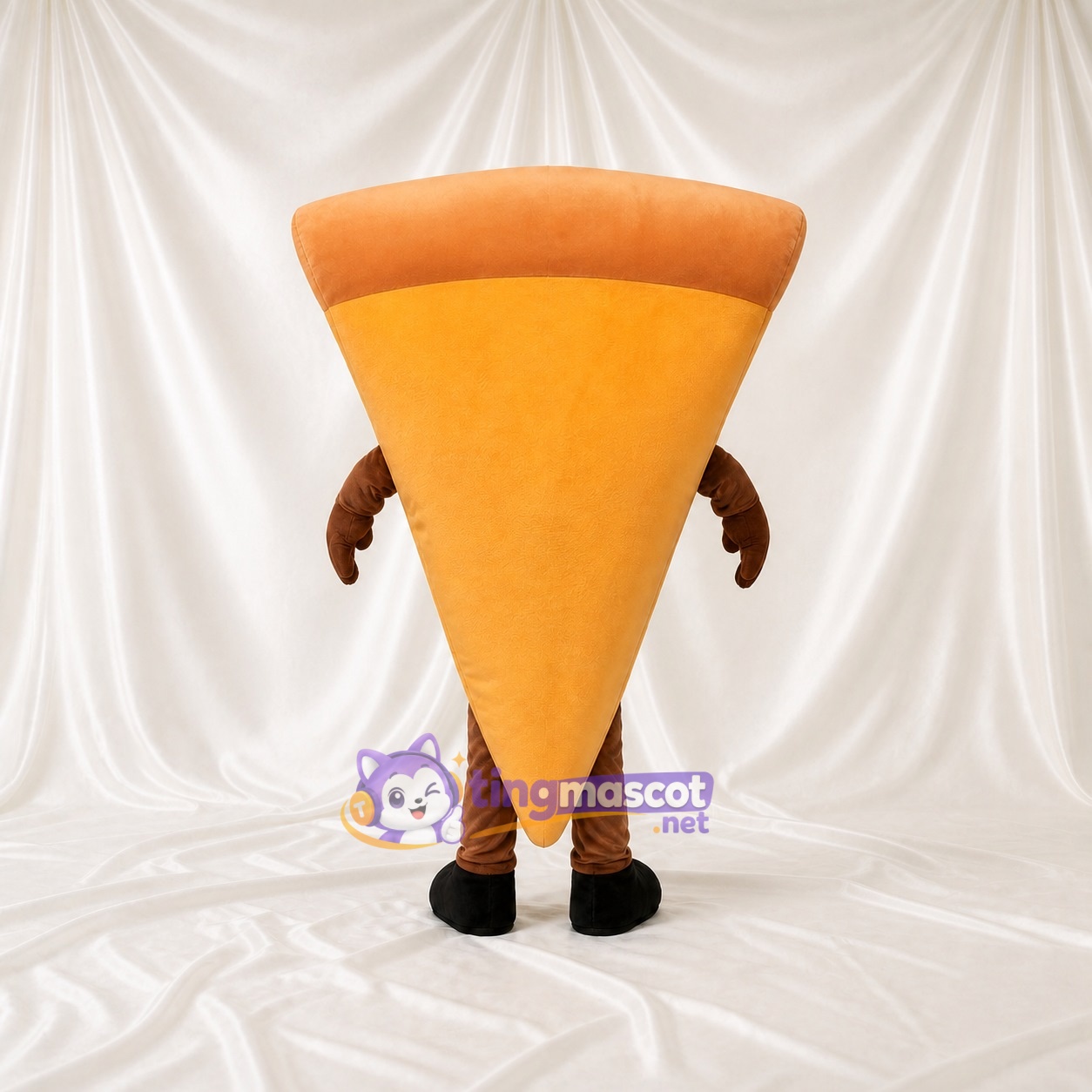 Orange Pizza Slice Mascot Costume Full Body for Adults Food Events Orange Pizza Slice Mascot Costume Full Body for Adults Food Events