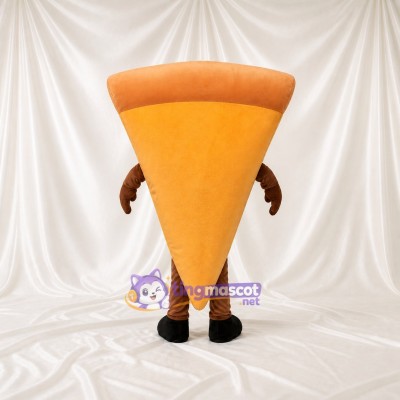 Orange Pizza Slice Mascot Costume Full Body for Adults Food Events