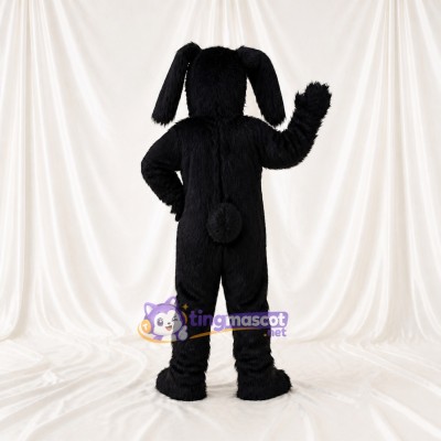 Black Dog Mascot Costume Full Body for Adults School Events