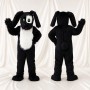Black Dog Mascot Costume Full Body for Adults School Events